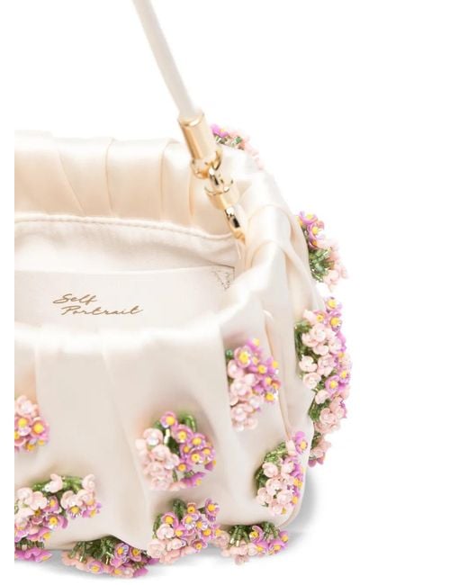 Borsa Tote Mini di Self-Portrait in Pink