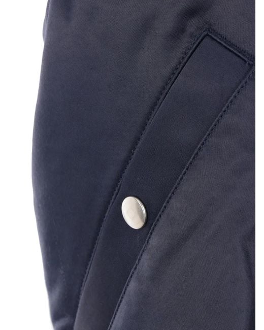 MYTHINKS Blue Ribbed Zip-Front Jacket