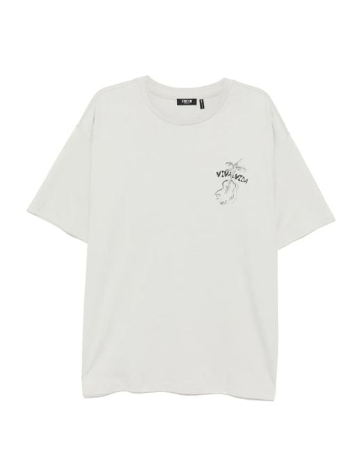 FIVE CM White Graphic-Print T-Shirt for men