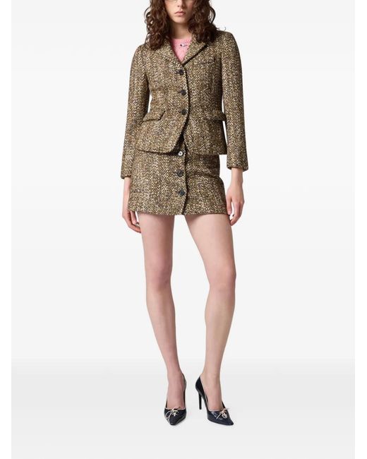MSGM Brown Single-Breasted Jacket