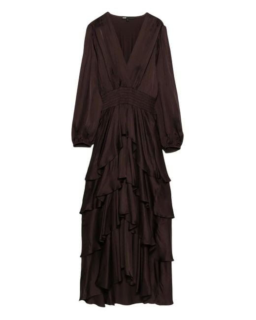 Abito Con Arricciature E Scollo A V di Maje in Black