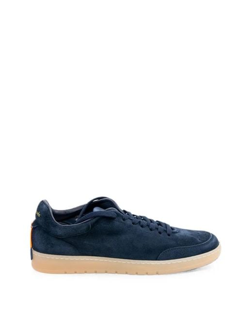 Baracuta Blue Suede Perforated Sneakers for men