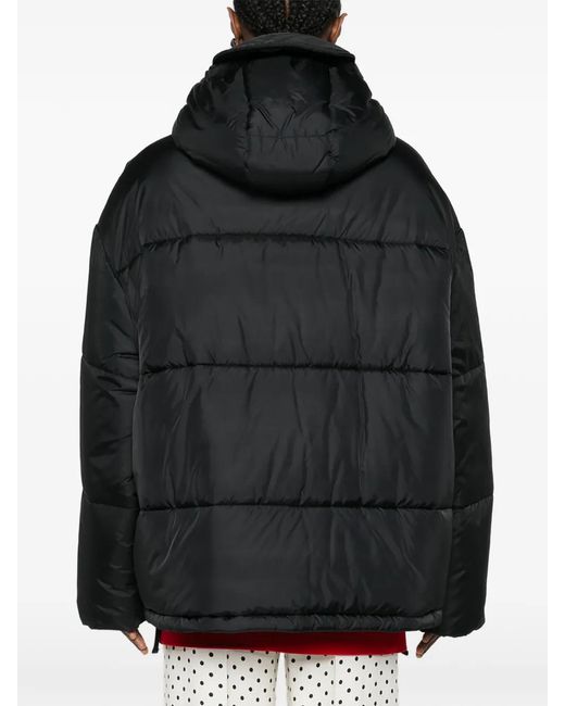 N°21 Black Hooded Puffer Jacket