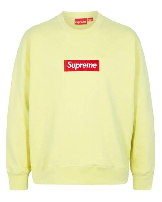 Supreme Yellow Sweatshirt Mit Logo-Patch