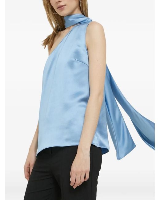 Blusa con detalle de pañuelo HUGO de color Blue