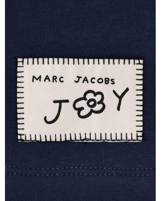 Marc Jacobs Blue Flower-Print Cotton T-Shirt