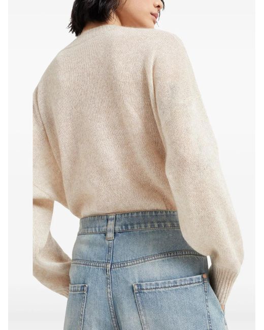 Brunello Cucinelli Blue Low Slung Monili Wide-Leg Jeans