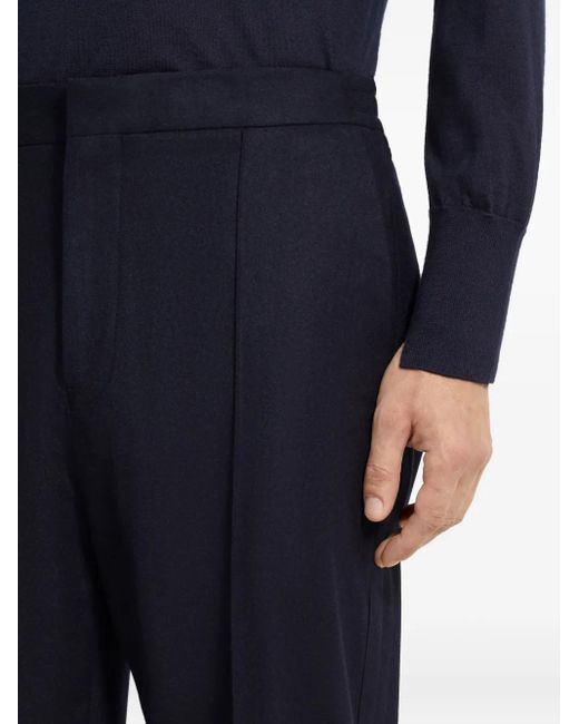 Zegna Klassische Bundfaltenhose in Blue für Herren