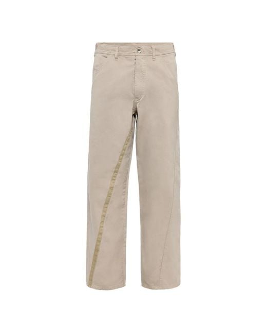 Maison Margiela Natural Twisted-Seam Straight-Leg Trousers for men