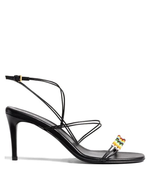 Khaite Loop Beaded Sandal Metallic