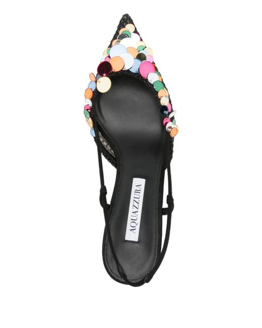 Aquazzura Can Can 50mm スリングバック パンプス Black