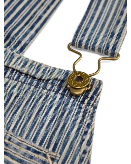 RRL Blue Hickory-Stripe Dungarees for men