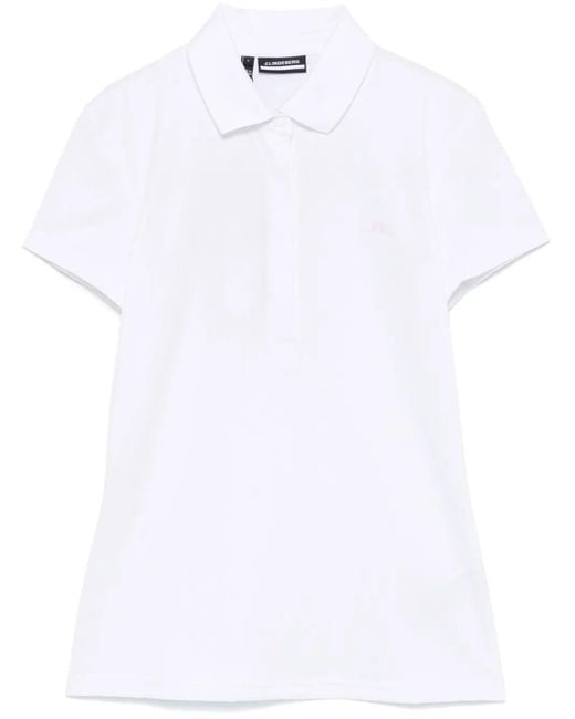 J.Lindeberg White Karlie Polo Top