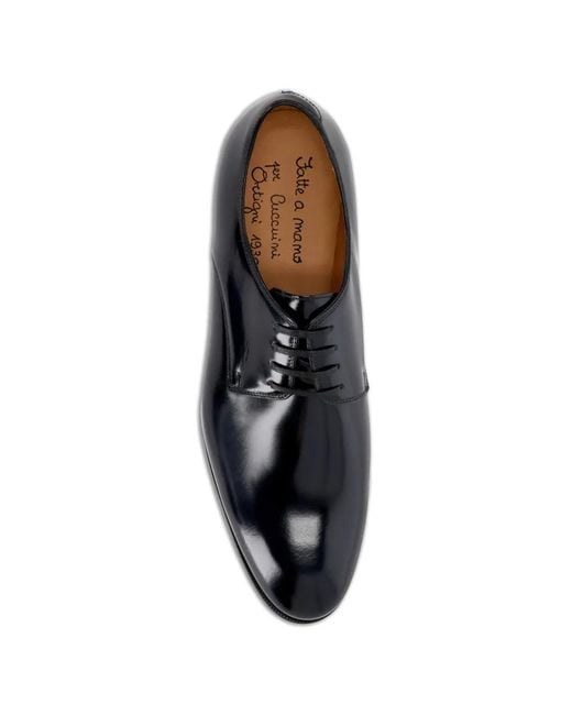 Ortigni Blue Derbies À Effet Poli for men