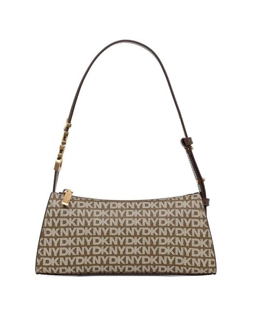 DKNY Metallic Monogram-Pattern Shoulder Bag