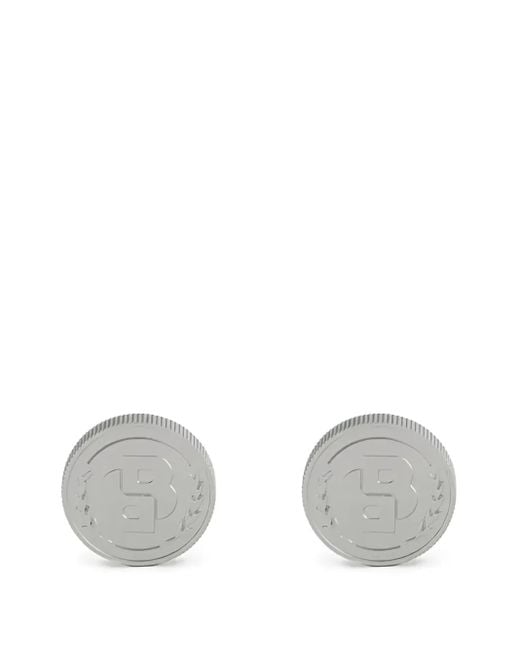 Gemelos con logo grabado Boss de hombre de color White
