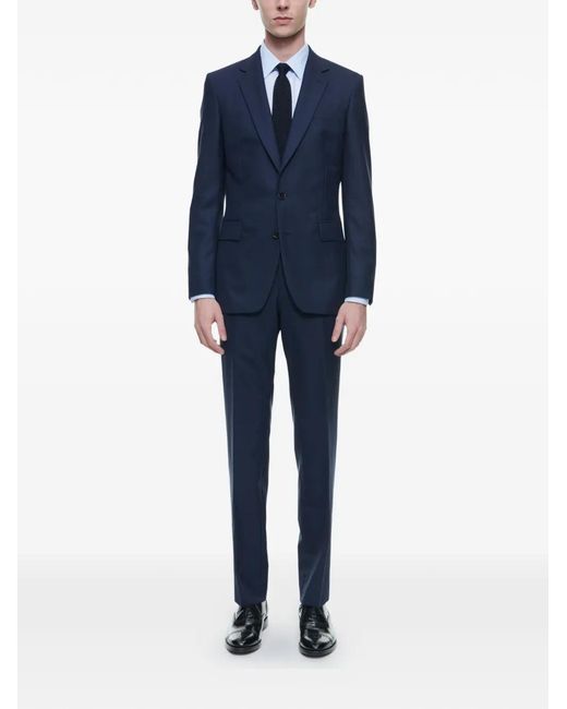Fursac Blue Virgin Wool Suit for men