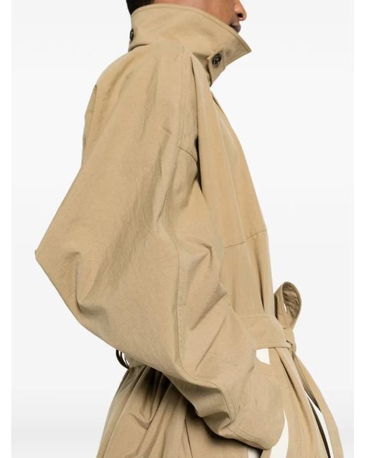 Mordecai Natural Double-Breasted Belted Trench Coat for men