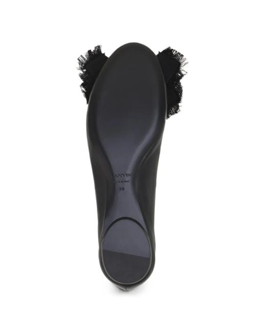 Lanvin Black The Bow Ballerina Flats