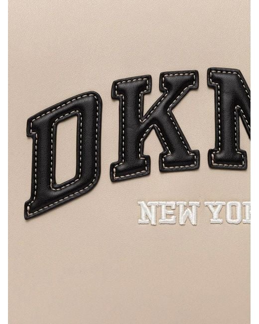 DKNY Natural Medium Hadlee Logo-Patch Tote Bag