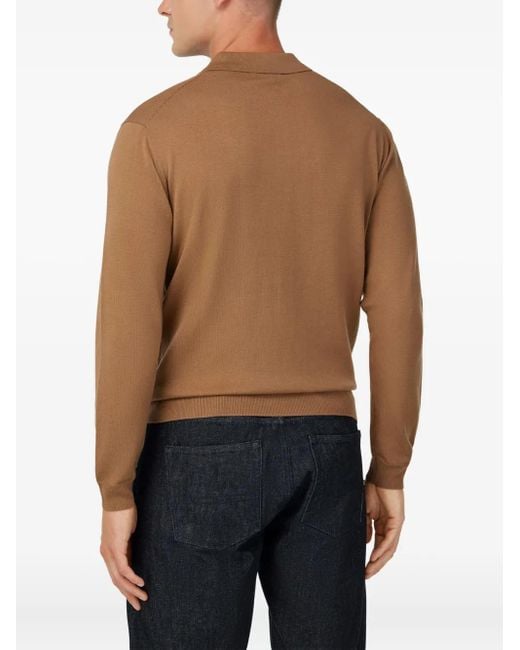 メンズ Boggi ウール ポロセーター Brown