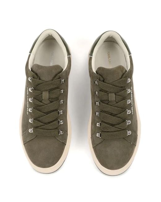 Zapatillas con cordones y plataforma Karl Lagerfeld de hombre de color Green