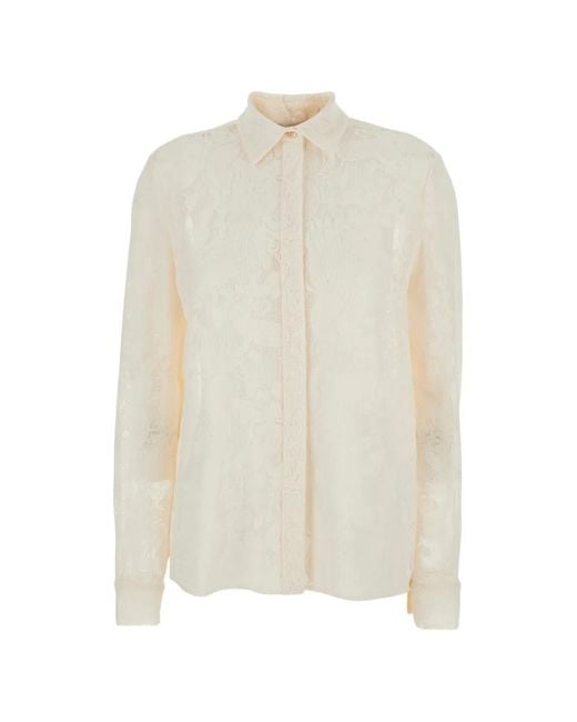 PT Torino White Lace Buttoned Shirt