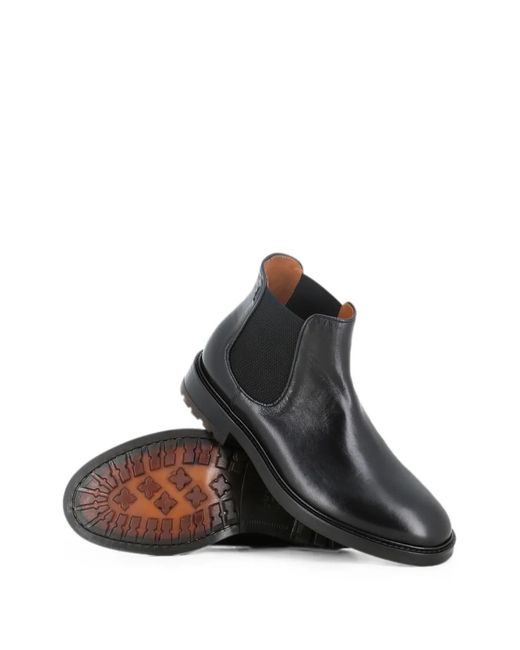 Alexander Hotto Black Elasticated-Panel Boots for men
