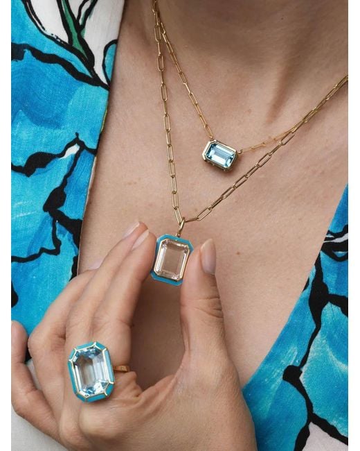 Goshwara Blue Manhattan Topaz Necklace