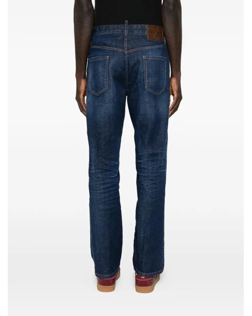 DSquared² Blue Button-Fastening Jeans for men