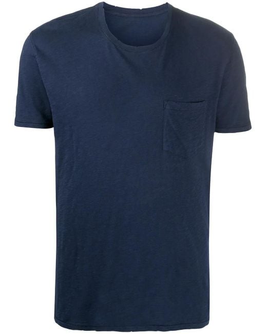 Zadig & Voltaire Blue Stockholm Short Sleeved T-Shirt for men