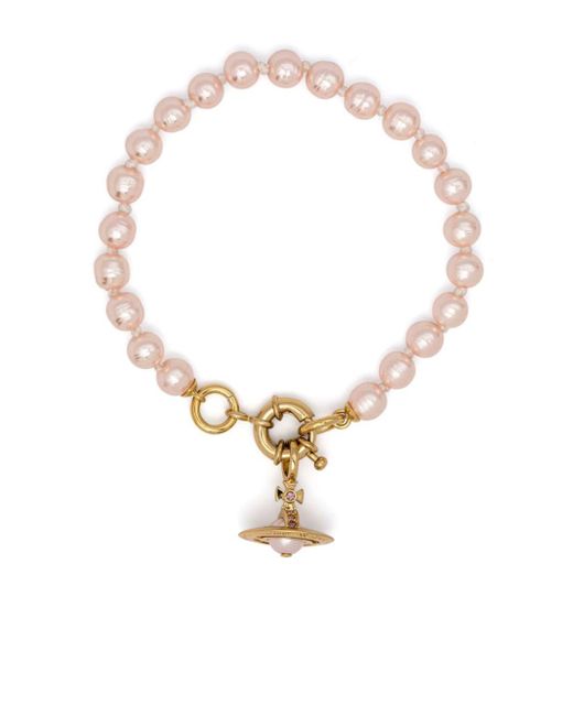 Vivienne Westwood White Orb-detail Bead-embellished Bracelet