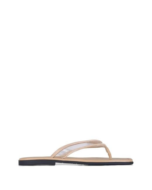 Veronica Beard White Clear Strap Sandals