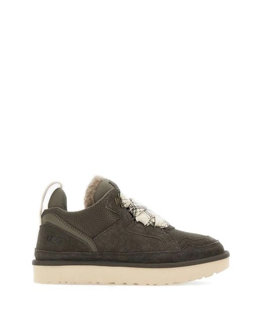 Ugg Green Padded-Collar Low-Top Sneakers