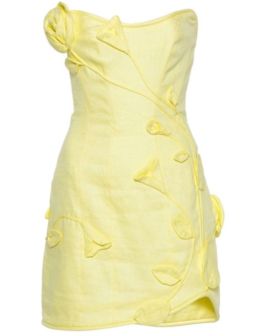 Zimmermann Yellow Matchmaker Rose Mini Dress