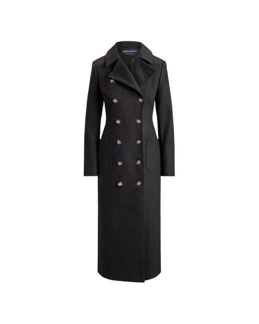 Polo Ralph Lauren Black Double-Breasted Coat