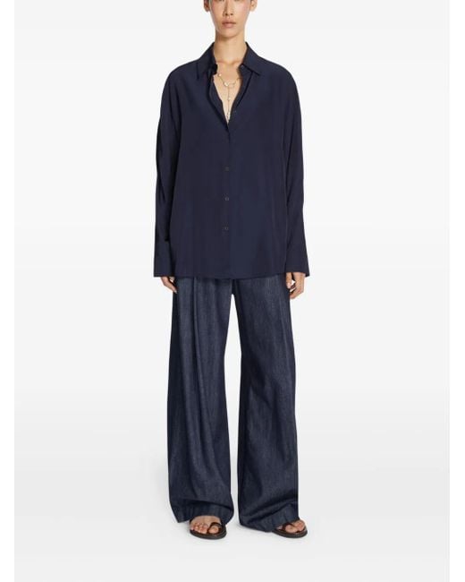 Dries Van Noten Blue Jeans Mit Falten