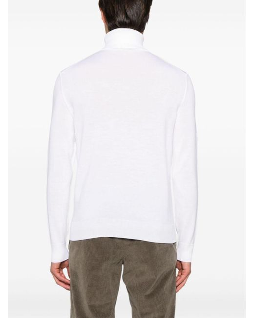 Ballantyne White Wool Sweater for men