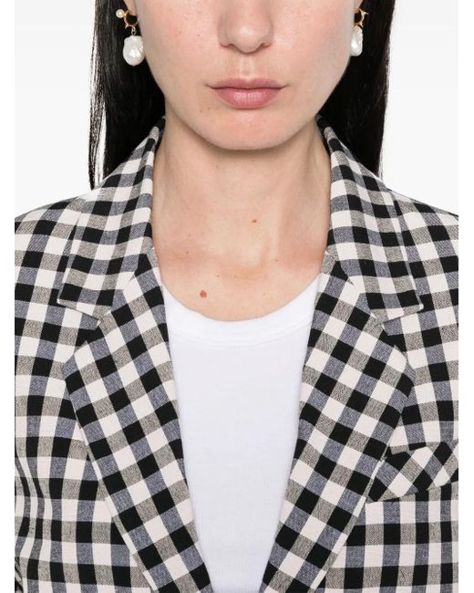 Forte Forte White Gingham-Check Blazer
