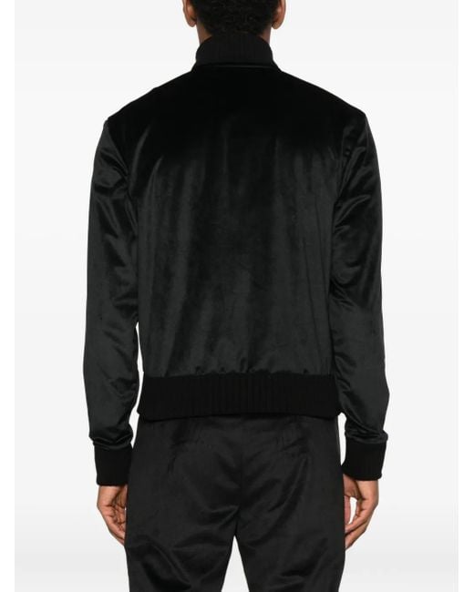 メンズ Amiri Velour Zip-up Jacket Black