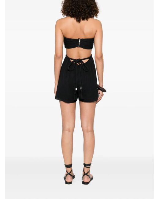 Isabel Marant Playsuit Met Halternek En Uitgesneden Details in het Black