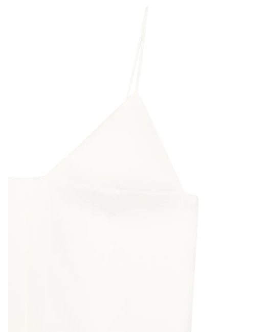 Brandon Maxwell White Spaghetti-Strap Top