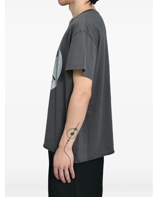 CEDARWOOD Gray Graphic-Print T-Shirt for men