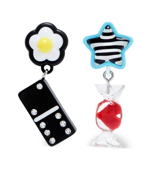 Marc Jacobs White Sticker Charm Ohrringe