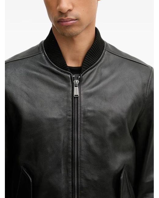Trussardi Black Quilted-Trim Jacket for men
