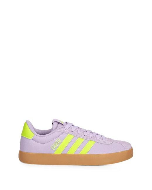 Adidas Purple Vl Court 3.0 Logo-Patch Sneakers