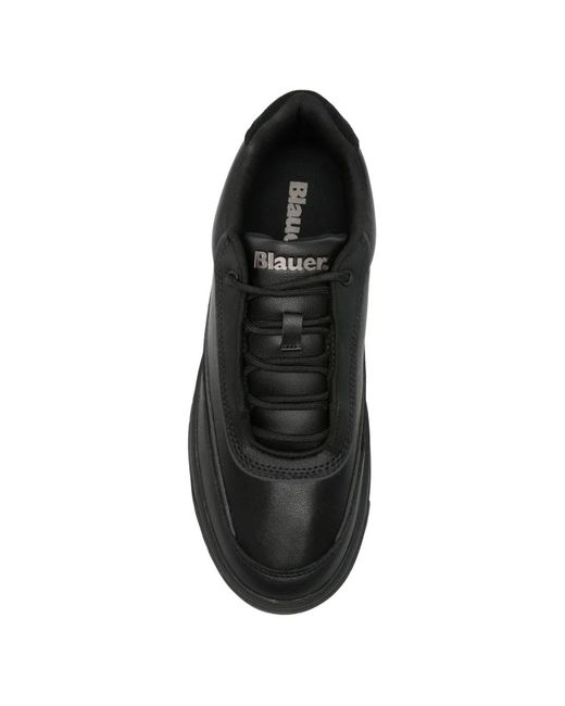 Blauer Sneakers Mit Logo-Patch in Black für Herren