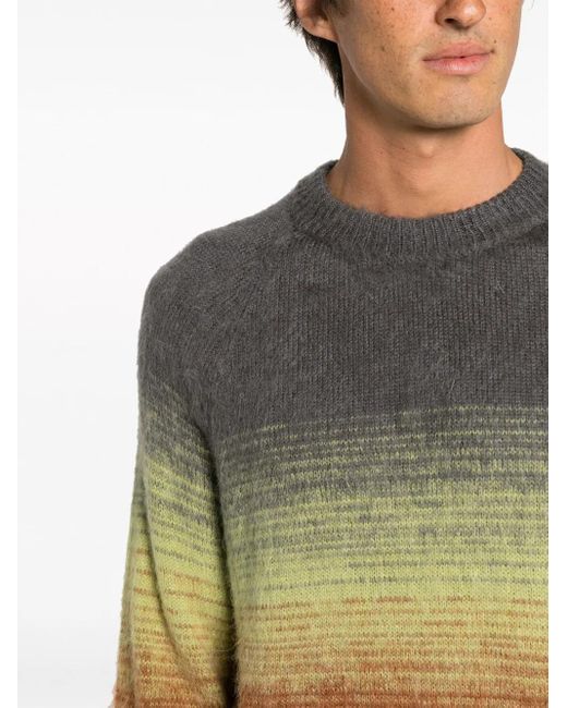Laneus Gradient-Effect Textured Jumper for men