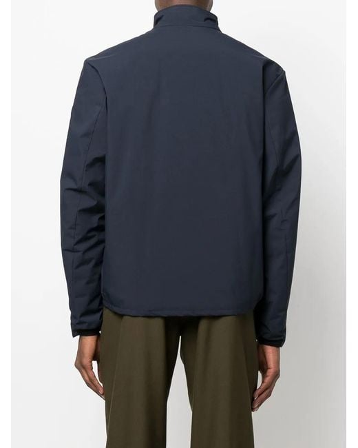 Woolrich Blue Sailing Padded Bomber Jacket for men