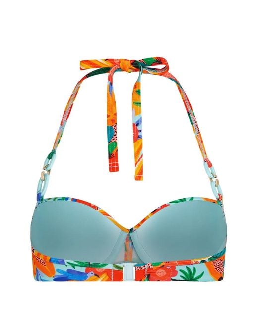 Marlies Dekkers Red Paradisa Floral-Print Bikini Top